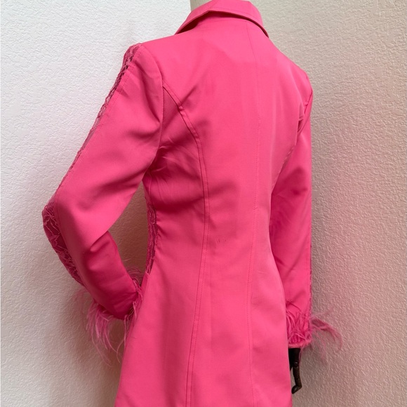 Elegant Pink Long Sleeve Dress - Picture 5 of 6